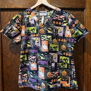 Halloween Themed Glitter Scrub Top